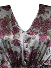 Boho Summer Maxi Kaftan For Women White, Pink, Floral Beach Wear Caftan L-2X
