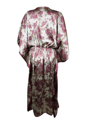 Boho Summer Maxi Kaftan For Women White, Pink, Floral Beach Wear Caftan L-2X
