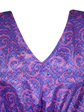 Boho Summer Maxi Kaftan For Women Grape Purple, Beach Wear Caftan Dress L-2X