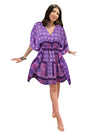 Women's Orchid Purple Boho Maxi Kaftan – Elegant Summer Caftan Dress SML