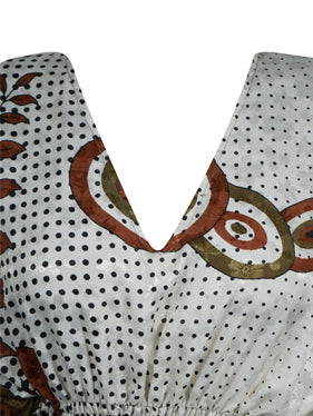 Beach Coverup White Kaftan Recycle Silk Tunic Caftan, Coverup, SML