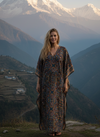 Stylish Multicolour Floral Maxi Kaftan – Boho Tunic Kaftan & Beach Cover-Up Dress  One size