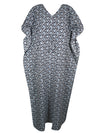 Womens Floral Beach Coverup Kaftan Dress Long Summer Caftan Loungewear XL
