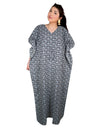 Women’s Floral Beach Cover-Up Kaftan – Long Summer Caftan Loungewear  XL