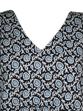 Womens Floral Beach Coverup Kaftan Dress Long Summer Caftan Loungewear XL