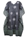 Womens Kimono Kaftan Dress, Travel, Lounge wear, Black, Short Cotton Dress One size