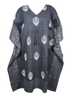 Womens Summer Midi Cotton Kaftan Dress, Beach, Black Mummuu Dresses S/M/L
