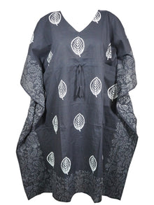 Womens Summer Midi Cotton Kaftan Dress