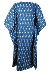 Boho Cotton Summer Kaftan Dress, Muumuu Printed Midi Caftan, Beach Dresses S/M/L