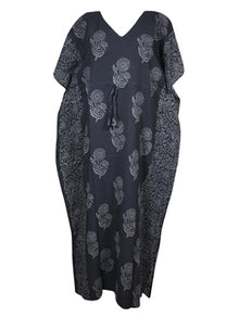  Womens Kaftan Maxi Dress, Travel Kaftan, Black Kimono Summer Dresses S/M/L