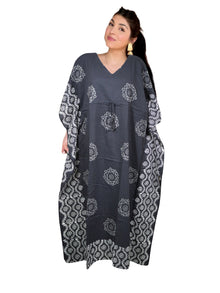  Womens Black Floral Kimono Maxi Dress – Boho Beach Kaftan Coverup S/M/L