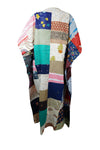 Cotton Maxi Kaftan Dress, Floral Patchwork Kaftan, Long Caftan, Beach Coverup, One size