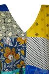 Patchwork Maxi Kaftan Dress, Yellow Soft Cotton Caftan, Beach Cover Up, Maxidress L-3X