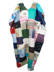  Frankie Style Cotton Muumuu Dress, Patchwork Maxi Dresses, Boho Caftan Dress, L-3XL