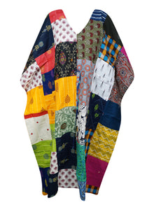  Patchwork Maxidress, Cruise, Patchwork Cotton Dress Fall Boho, Kimono Dresses L-3X