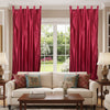 Dark Pink Tab Top Curtain Panels – Handmade Drapes for Bedroom & Living Room