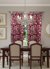 2 Red Velvet Curtains – Handmade Tab Top Drapes, Luxurious Textured Window Panels
