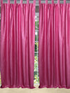 2 Indian Pink Curtains Velvet Texture Panel Bohemian Drapes