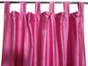 Pink Tab Top Curtain Panels – Handmade Drapes for Bedroom & Living Room Décor 