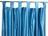 Pair of Sky Blue Curtain Panels – Handmade Tab Top Drapes for Refreshing Bedroom Décor