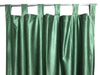 2 Green Velvet Curtains – Handmade Tab Top Drapes for Windows, Luxurious Textured Drapes