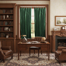  Pair of Green Curtain Panels – Tab Top Drapes for Refreshing Bedroom Décor 108