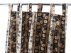 Textured Boho Curtain Pair – Brown & Beige Tab Top Drapes