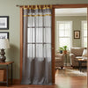 Pair of Sheer Window Curtains – Blue Gold Striped Drapes, Elegant Bed Canopy Curtains