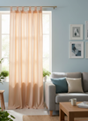 Peach Tab Top Curtain Panels | Handmade Drapes for Bedroom & Living Room 