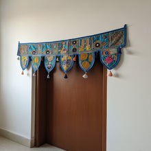  Blue Handmade Toran – Vibrant Door & Window Topper, Indian Wall Decor for Festive Charm