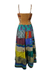 Womens Strap Maxidress, Cornflower Blue Summer Maxi Dresses S/M