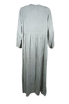 Womens Maxi Dresses, Gray Loose Shift dress, Embroidered Travel Maxi Dress, Gift XL