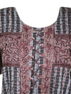 Women's Gothic Medieval Brown Embroidered Long Maxi Dress, Boho maxi dresses XL