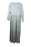 Womens Ren Faire Maxi Dresses, Gray Loose Shift dress, Embroidered Long Dresses L