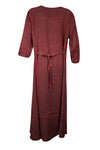 Women's Gothic Medieval Red Embroidered Long Maxi Dress, Boho maxi dresses L