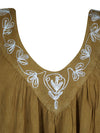 Vintage Hippie Boho Dress, Mellow Embroidered Bohemian Comfy Long Dresses Gift L