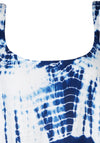 Blue and White Tie-Dye Tank Dress – Short Summer Cover-Up for Women S