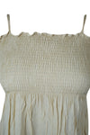 Women’s Strappy Beige & Brown Maxi Dress – Elegant Summer Party & Beachwear SM