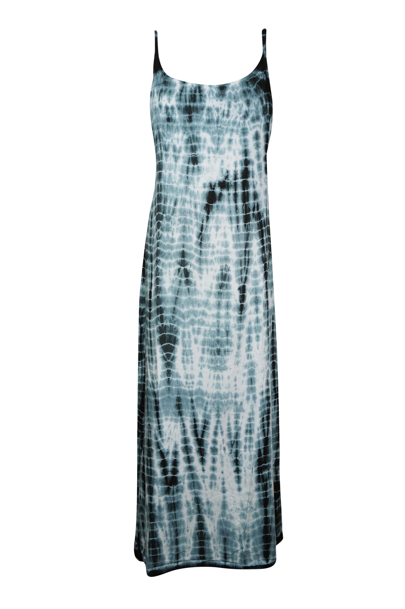 blue dress for baby girl Boho Black White Tie-Dye Tank Dress – Long Summer Beach Cover-Up for W