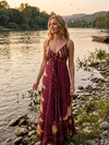 Women's Purple Strap Sundress | Lightweight Travel Dress for Summer & Resort Wear S/M