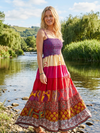 Womans Handmade Red Purple Summer Beach Dress S/M