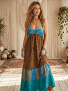 Rumraisin Women’s Boho Maxi Dress – Flowy Vintage Inspired Bohemian Dress  S/M