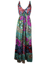 Womens Strap Sundress, Pink Recycled Silk Dress, Spaghetti Strapdress S/M