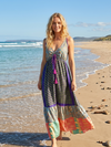 Women’s Blue Bohemian Maxi Dress – Flowy Boho Maxi Dress | Beach & Summer Style ML