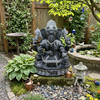 PRE ORDER Natural Stone Ganesha Garden Statue Handcarved Black Granite Stone