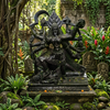PRE ORDER Natural Stone Kali Garden Statue Handcarved Granite Stone