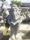 PRE ORDER-Natural Stone Ganesha Garden Statue Handcarved Granite Stone