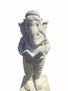 PRE ORDER-Natural Stone Ganesha Garden Statue Handcarved Granite Stone
