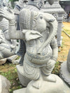 PRE ORDER-Natural Stone Ganesha Garden Statue Handcarved Granite Stone