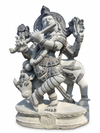Pre-Order Handcrafted Grey Granite Krishna Murti with Kamadhenu Temple Decor